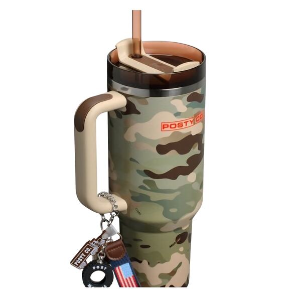 The Post Malone x Stanley Quencher H2.0 FlowState Tumbler40 OZ  MultiCam - Picture 2 of 4